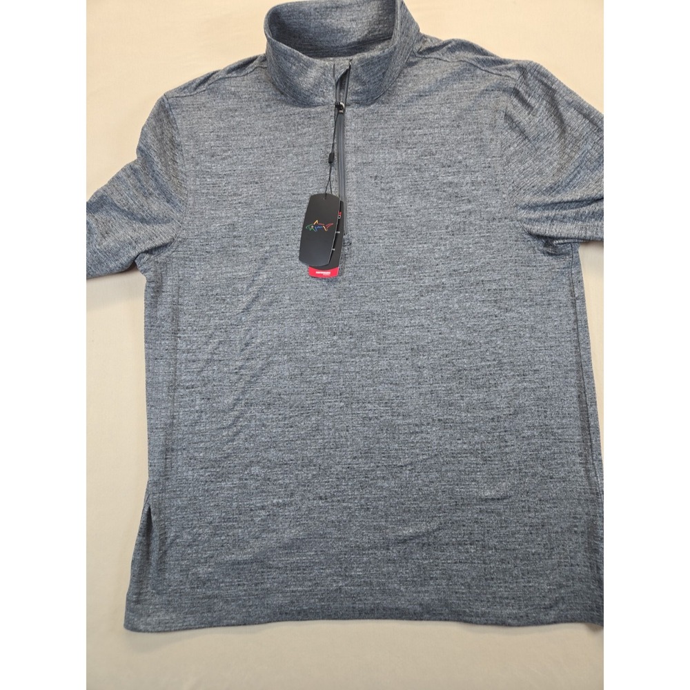Greg Norman Long Sleeve Mens Medium Gray 1/4 Zip Golf Performance Fabric